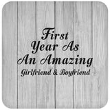 First Year As An Amazing Girlfriend & Boyfriend - Drink Coaster F