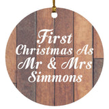 First Christmas As Mr & Mrs Simmons - Circle Ornament E