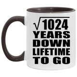 32nd Anniversary Square Root of 1024 Years Lifetime To Go - 11oz Accent Mug Black