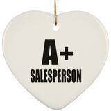 A+ Salesperson - Heart Ornament