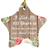 105th Birthday Took 105 Years To Become Awesome & Perfect - Star Ornament B