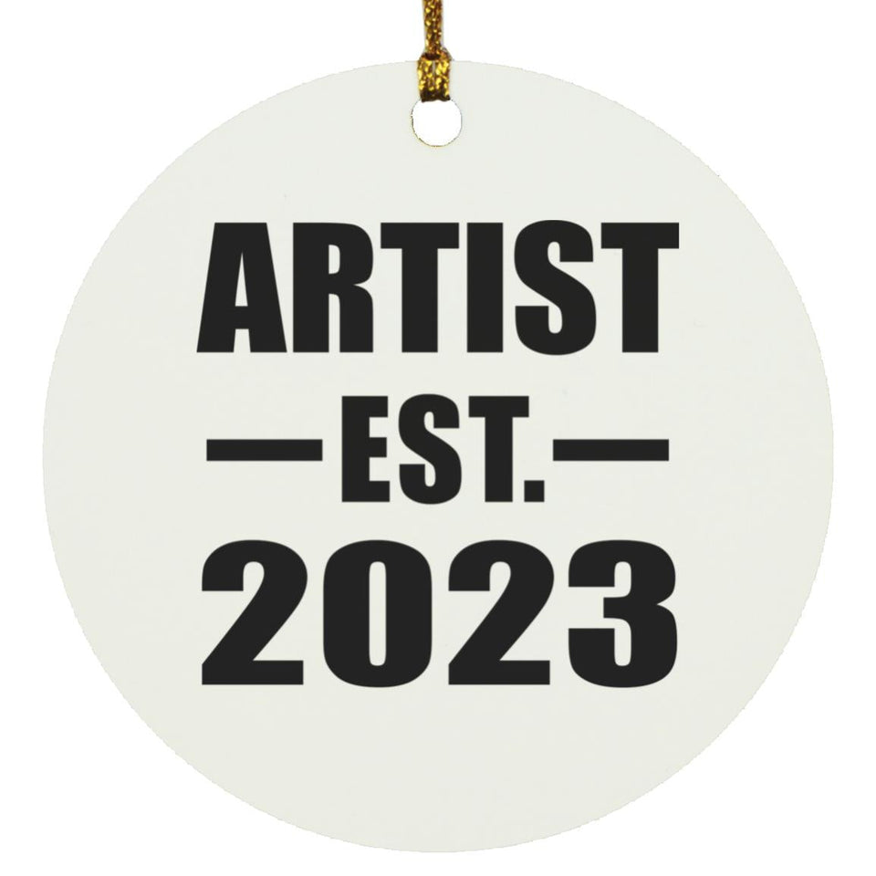 Artist Established EST. 2023 - Circle Ornament