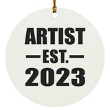 Artist Established EST. 2023 - Circle Ornament