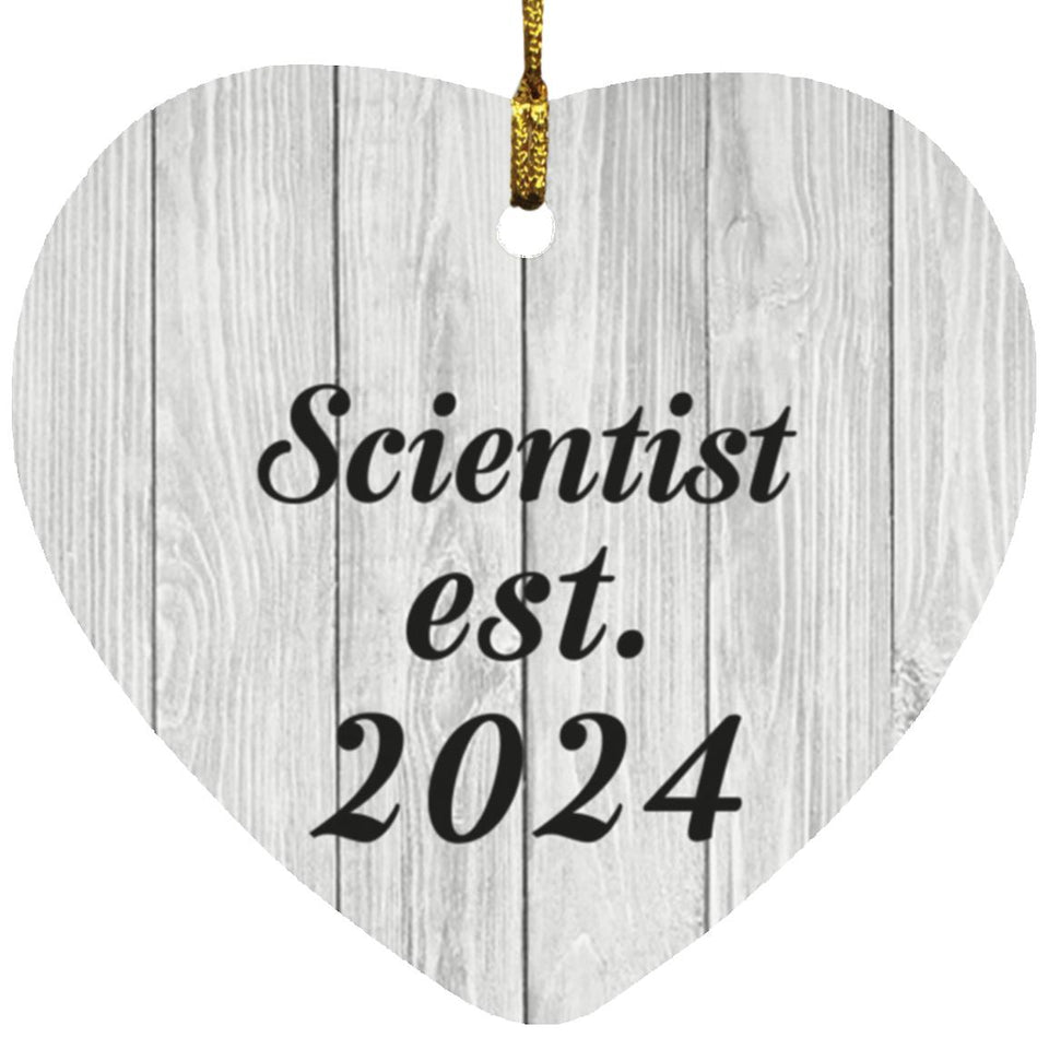 Scientist Established Est. 2024 - Heart Ornament F