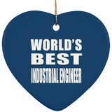 World's Best Industrial Engineer - Heart Ornament