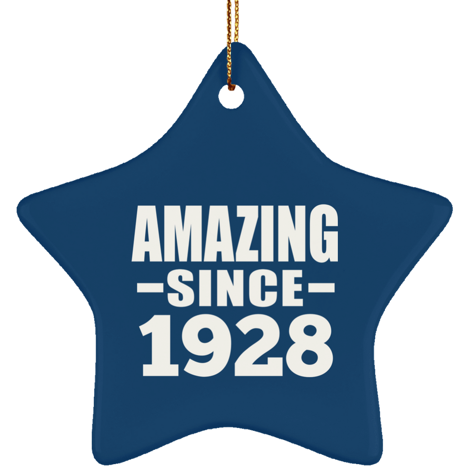 96th Birthday Amazing Since 1928 - Star Ornament