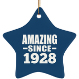 96th Birthday Amazing Since 1928 - Star Ornament
