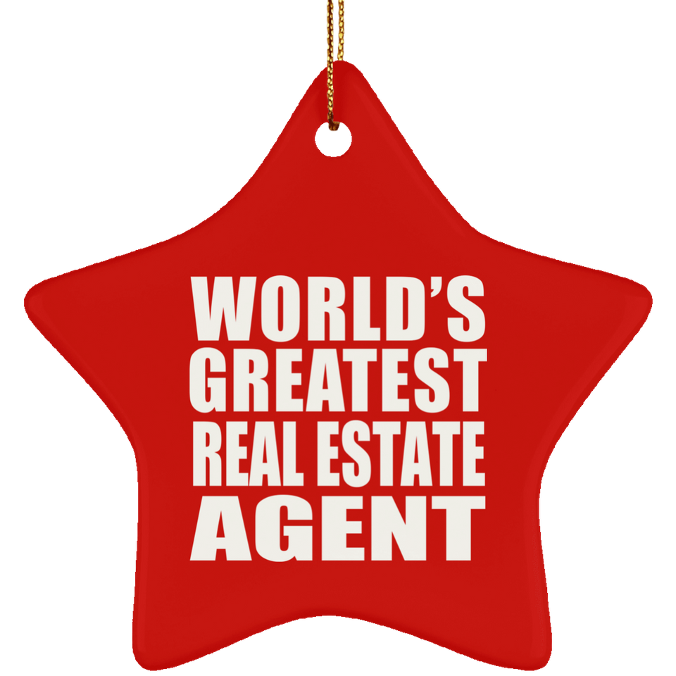 World's Greatest Real Estate Agent - Star Ornament