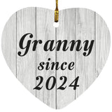 Granny Since 2024 - Heart Ornament F
