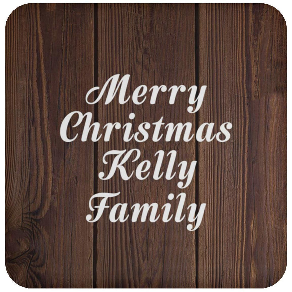 Merry Christmas Kelly Family - Drink Coaster D