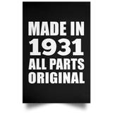 93rd Birthday Made in 1931 All Parts Original - Poster Portrait