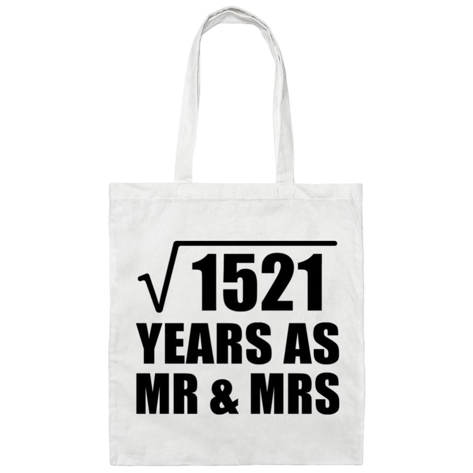 39th Anniversary Square Root of 1521 Years As Mr & Mrs - Tote Bag White