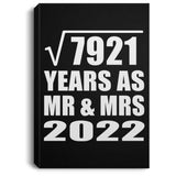 89th Anniversary Square Root of 7921 Years As Mr & Mrs 2022 - Canvas Portrait