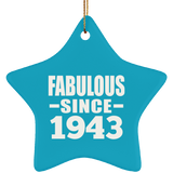 81st Birthday Fabulous Since 1943 - Star Ornament