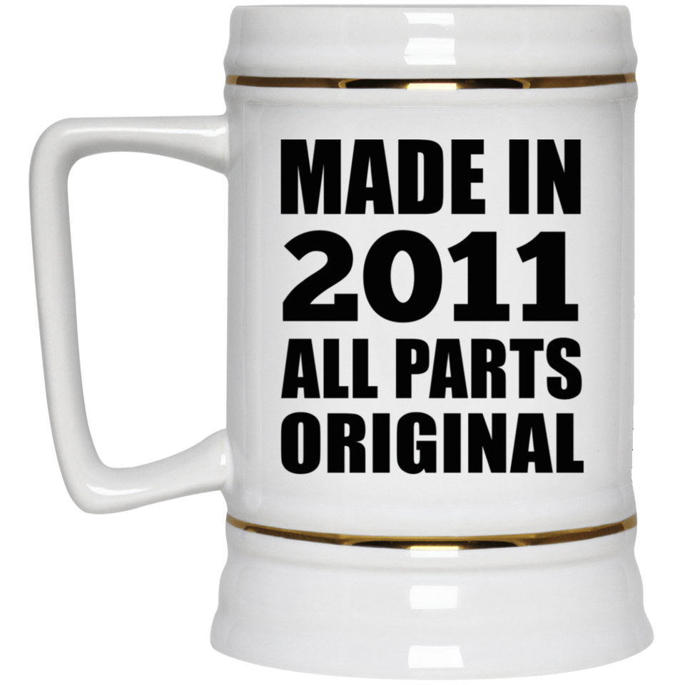 13th Birthday Made in 2011 All Parts Original - Beer Stein