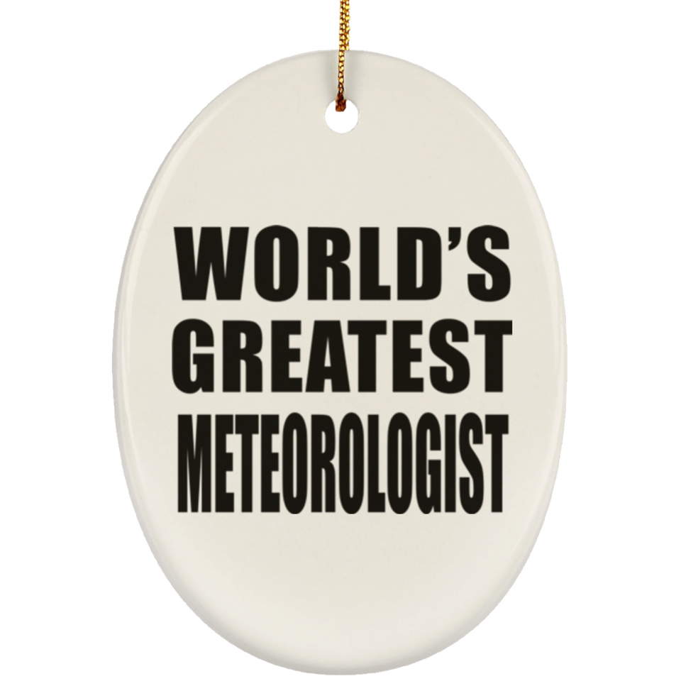 World's Greatest Meteorologist - Oval Ornament
