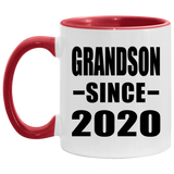 Grandson Since 2020 - 11oz Accent Mug Red