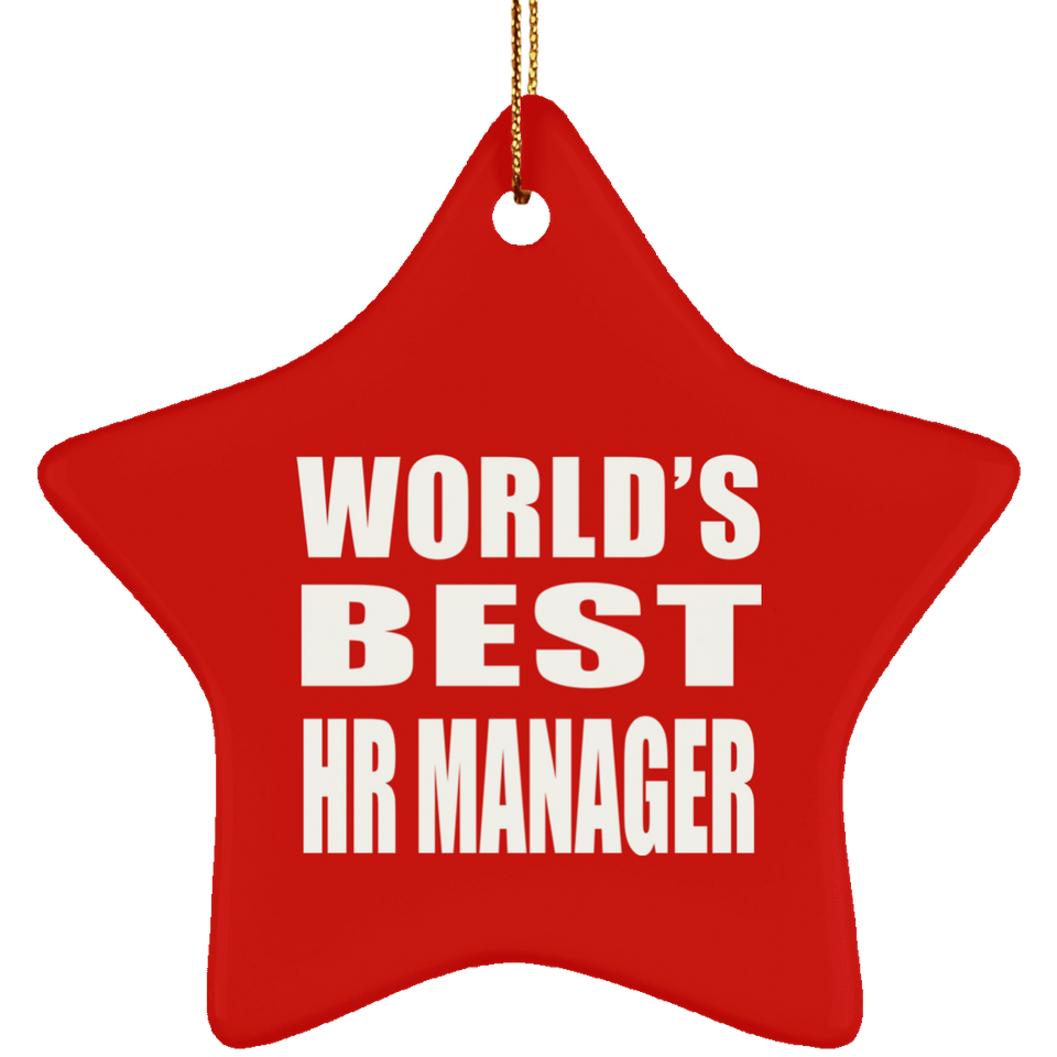 World's Best HR Manager - Star Ornament