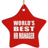 World's Best HR Manager - Star Ornament