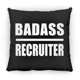 Badass Recruiter - Throw Pillow Black