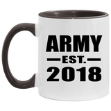 Army Established EST. 2018 - 11oz Accent Mug Black