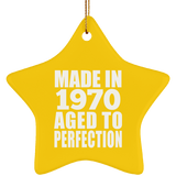 54th Birthday Made In 1970 Aged to Perfection - Star Ornament