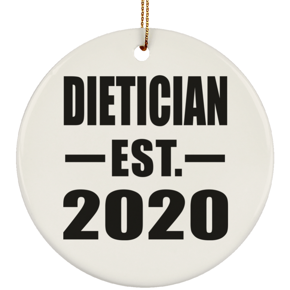 Dietician Established EST. 2020 - Circle Ornament