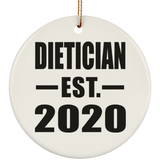 Dietician Established EST. 2020 - Circle Ornament