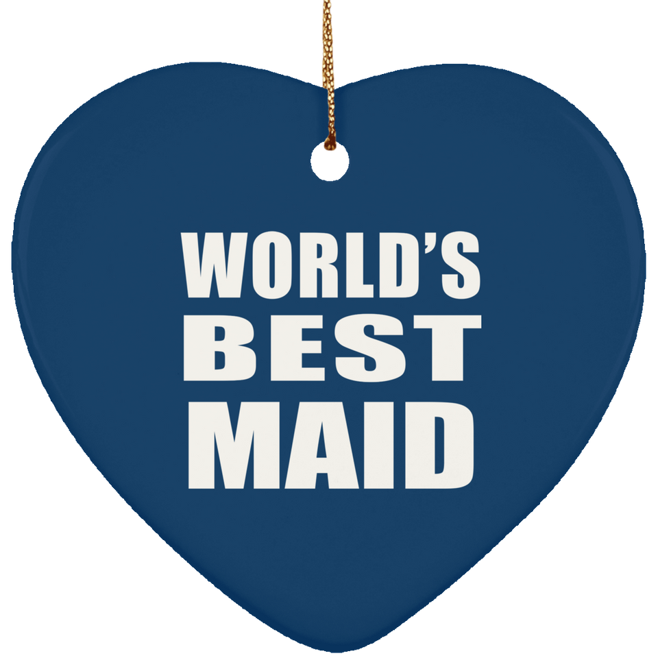 World's Best Maid - Heart Ornament