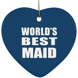 World's Best Maid - Heart Ornament