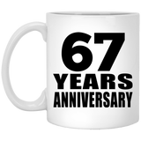 67th Anniversary 67 Years - 11 Oz Coffee Mug