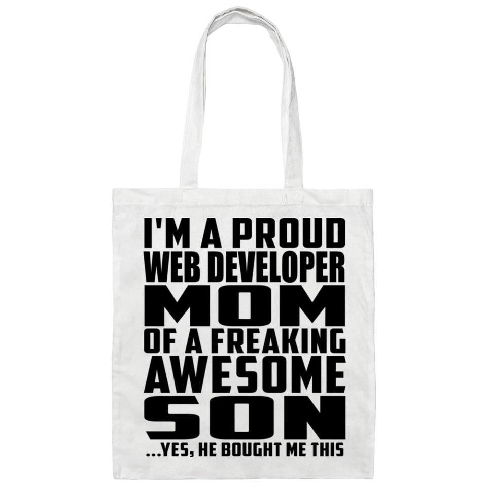Proud Web Developer Mom Of Awesome Son - Tote Bag White