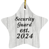 Security Guard Established Est. 2024 - Star Ornament F