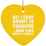 All I Care About Is Track And Field - Heart Ornament