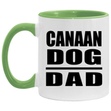 Canaan Dog Dad - 11oz Accent Mug Green