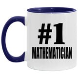 Number One #1 Mathematician - 11oz Accent Mug Purple