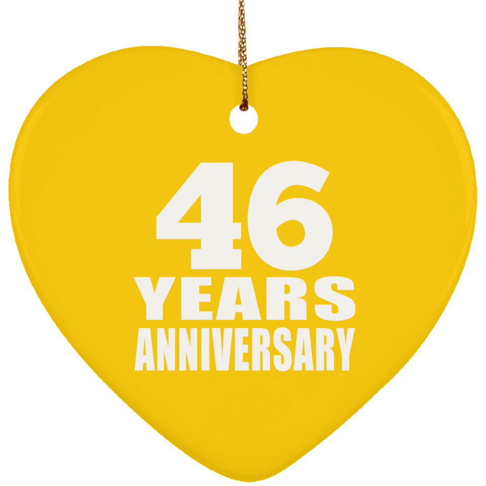 46th Anniversary 46 Years - Heart Ornament