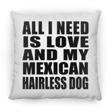 All I Need Is Love And My Mexican Hairless Dog - Throw Pillow