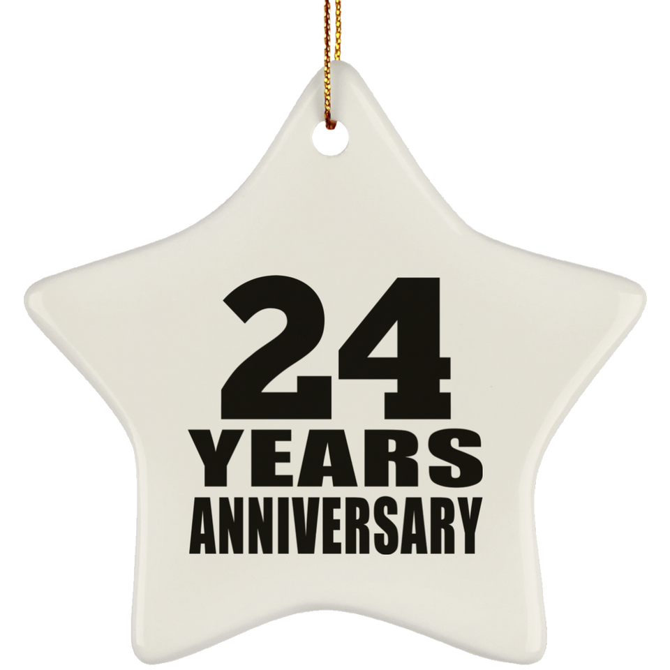 24th Anniversary 24 Years - Star Ornament