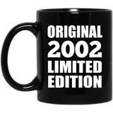 22nd Birthday Original 2002 Limited Edition - 11oz Coffee Mug Black