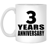 3rd Anniversary 3 Years - 11 Oz Coffee Mug