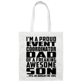 Proud Event Coordinator Dad Of Awesome Son - Tote Bag White