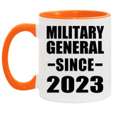 Military General Since 2023 - 11oz Accent Mug Orange