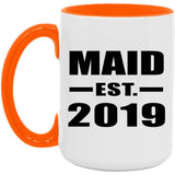 Maid Established EST. 2019 - 15oz Accent Mug Orange