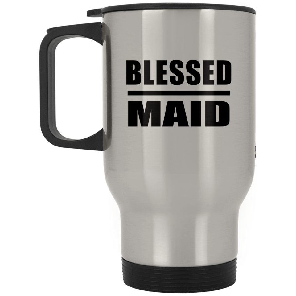 Blessed Maid - Silver Travel Mug