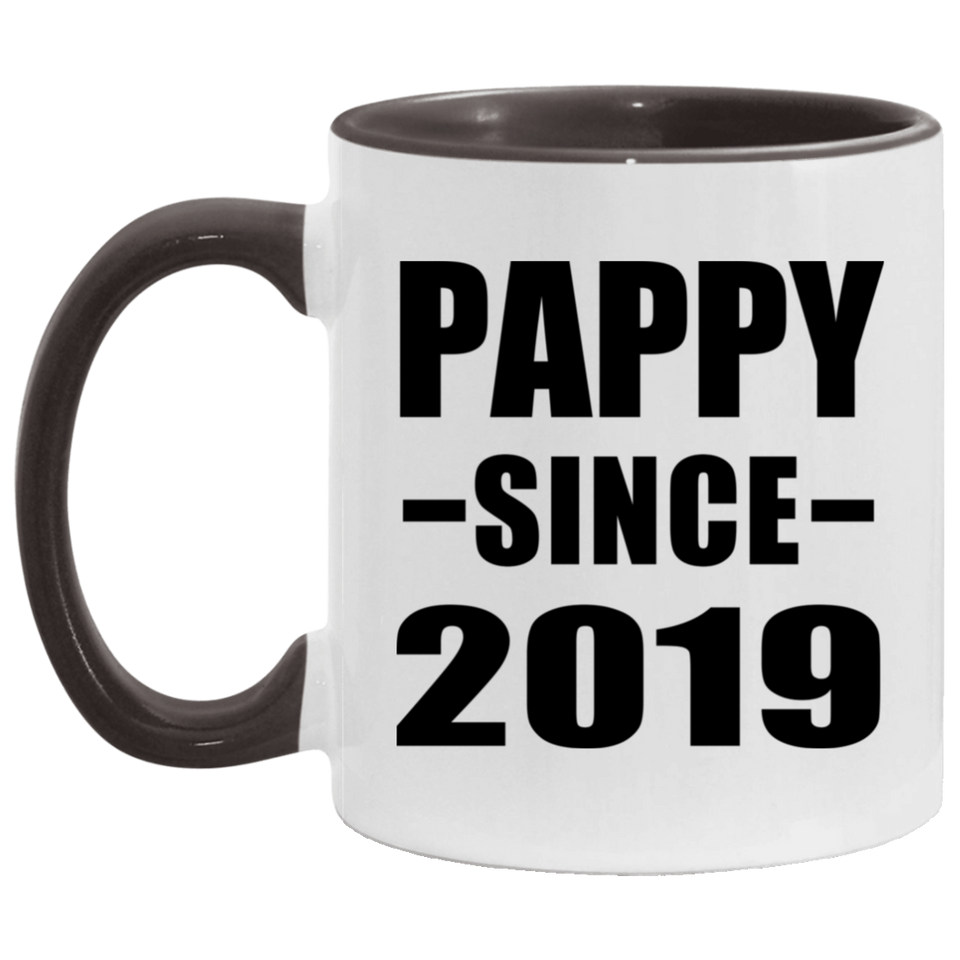 Pappy Since 2019 - 11oz Accent Mug Black