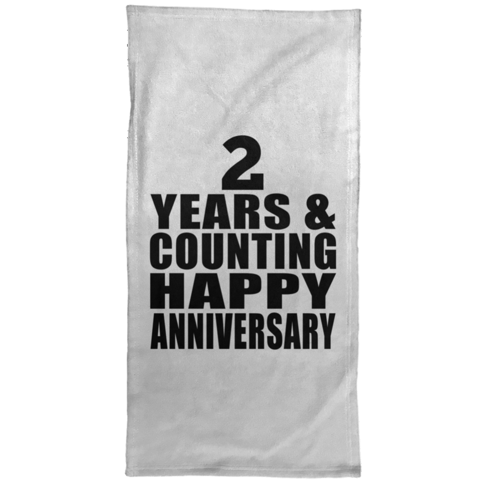 Happy 2nd Anniversary 2 Years & Counting - Hand Towel