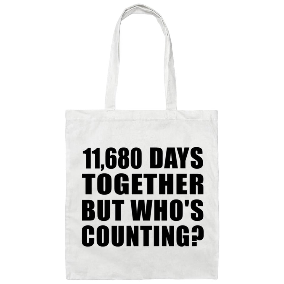 32nd Anniversary 11,680 Days Together Who's Counting - Tote Bag White