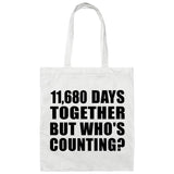 32nd Anniversary 11,680 Days Together Who's Counting - Tote Bag White