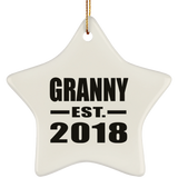Granny Established EST. 2018 - Star Ornament